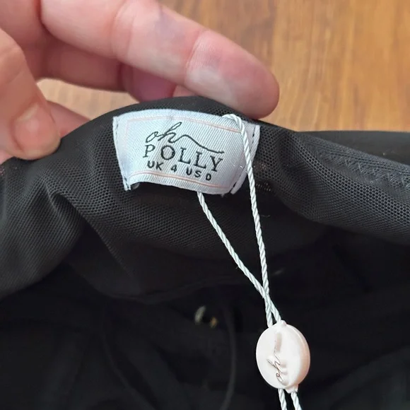 Oh Polly Black Lace-Up Dress - Picture 4 of 7